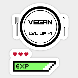Vegan Lvl Up Sticker